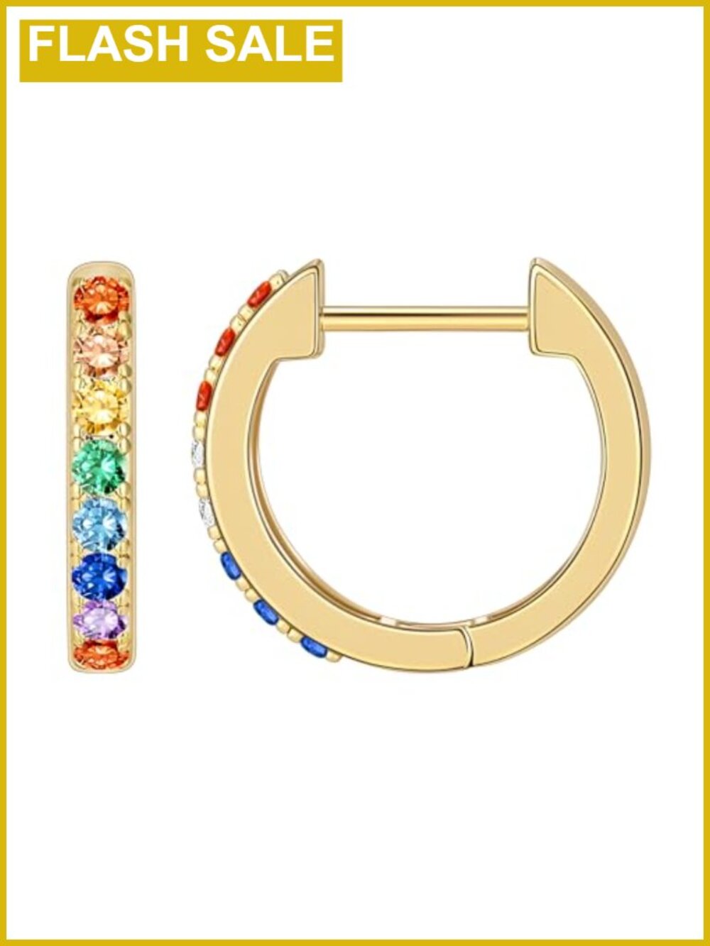 14K Gold Plated Small Hoop Earrings Hypoallergenic Huggie